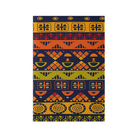 Обложка для паспорта матовая кожа с принтом Африканские символы в Тюмени, натуральная матовая кожа | размер 19,3 х 13,7 см; прозрачные пластиковые крепления | africa | pattern | африка | африканские мотивы | народы африки | национальная одежда | переплетение нитей | ткани | узор | этнический узор