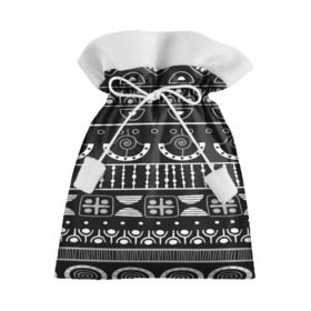 Подарочный 3D мешок с принтом Black and White ethnic в Тюмени, 100% полиэстер | Размер: 29*39 см | Тематика изображения на принте: pattern | индийские мотивы | индия | народы индии | национальная одежда | переплетение нитей | ткани | узор | этнический узор