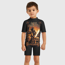 Детский купальный костюм 3D с принтом Amon Amarth #4 в Тюмени, Полиэстер 85%, Спандекс 15% | застежка на молнии на спине | amart | amarth | amon | death | hegg | johan | metal | music | viking | амарз | амарс | амарт | амон | викинг | дет | дэт | йохан | метал | металл | хег | хегг