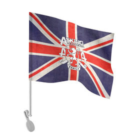 Флаг для автомобиля с принтом Asking Alexandria флаг Англии в Тюмени, 100% полиэстер | Размер: 30*21 см | бен брюс | герб | группа | джеймс касселлс | дэнни уорсноп | жанр | кэмерон лидделл | лев | музыка | музыканты | песни | рок | сэм бэттли | хэви метал | электроникор