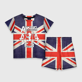 Детский костюм с шортами 3D с принтом Asking Alexandria флаг Англии в Тюмени,  |  | бен брюс | герб | группа | джеймс касселлс | дэнни уорсноп | жанр | кэмерон лидделл | лев | музыка | музыканты | песни | рок | сэм бэттли | хэви метал | электроникор