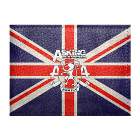 Обложка для студенческого билета с принтом Asking Alexandria флаг Англии в Тюмени, натуральная кожа | Размер: 11*8 см; Печать на всей внешней стороне | бен брюс | герб | группа | джеймс касселлс | дэнни уорсноп | жанр | кэмерон лидделл | лев | музыка | музыканты | песни | рок | сэм бэттли | хэви метал | электроникор