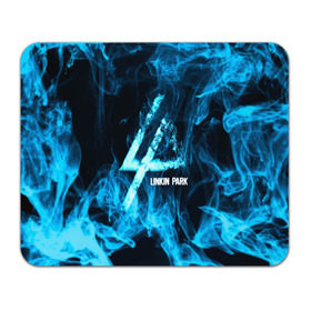 Коврик прямоугольный с принтом Linkin Park синий дым в Тюмени, натуральный каучук | размер 230 х 185 мм; запечатка лицевой стороны | альтернативный рок | линкин парк