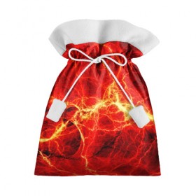 Подарочный 3D мешок с принтом Огненные молнии в Тюмени, 100% полиэстер | Размер: 29*39 см | Тематика изображения на принте: абстракции | арт | молния | огонь | полосы | узорыpattern