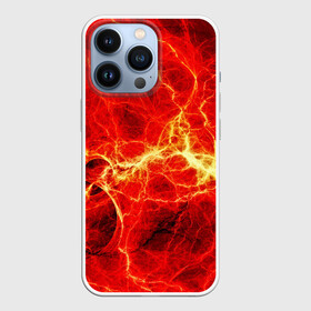 Чехол для iPhone 13 Pro с принтом Огненные молнии в Тюмени,  |  | абстракции | арт | молния | огонь | полосы | узорыpattern