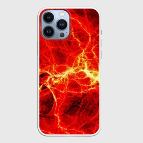 Чехол для iPhone 13 Pro Max с принтом Огненные молнии в Тюмени,  |  | абстракции | арт | молния | огонь | полосы | узорыpattern