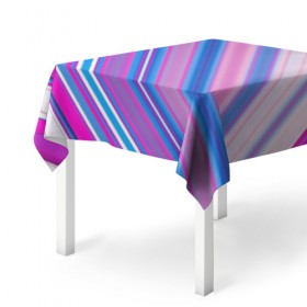 Скатерть 3D с принтом Фиолетовые полоски в Тюмени, 100% полиэстер (ткань не мнется и не растягивается) | Размер: 150*150 см | полоски | текстура | узор | фиолетовый