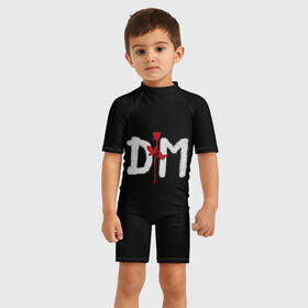Детский купальный костюм 3D с принтом Depeche mode в Тюмени, Полиэстер 85%, Спандекс 15% | застежка на молнии на спине | depeche mode | music | альтернатива | музыка | рок
