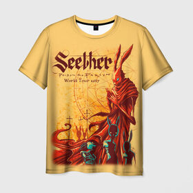 Мужская футболка 3D с принтом Seether в Тюмени, 100% полиэфир | прямой крой, круглый вырез горловины, длина до линии бедер | saron gas | seether