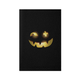Обложка для паспорта матовая кожа с принтом Happy Halloween в Тюмени, натуральная матовая кожа | размер 19,3 х 13,7 см; прозрачные пластиковые крепления | 