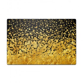 Пазл магнитный 126 элементов с принтом Золотой в Тюмени, полимерный материал с магнитным слоем | 126 деталей, размер изделия —  180*270 мм | блеск | блестки | желтый | круги | перетекание | россыпь | черный