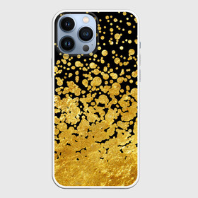 Чехол для iPhone 13 Pro Max с принтом Золотой в Тюмени,  |  | блеск | блестки | желтый | круги | перетекание | россыпь | черный