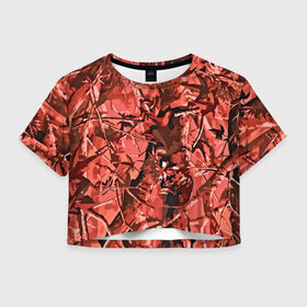 Женская футболка 3D укороченная с принтом camouflage texture в Тюмени, 100% полиэстер | круглая горловина, длина футболки до линии талии, рукава с отворотами | Тематика изображения на принте: армия | камуфляж | пиксели | силовые структуры | текстуры | хаки