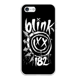 Чехол для iPhone 5/5S матовый с принтом Blink-182 в Тюмени, Силикон | Область печати: задняя сторона чехла, без боковых панелей | blink | california | pop | punk | rock | группа | калифорния | панк | рок