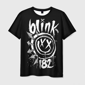 Мужская футболка 3D с принтом Blink-182 в Тюмени, 100% полиэфир | прямой крой, круглый вырез горловины, длина до линии бедер | Тематика изображения на принте: blink | california | pop | punk | rock | группа | калифорния | панк | рок