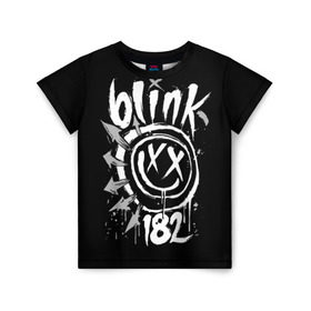 Детская футболка 3D с принтом Blink-182 в Тюмени, 100% гипоаллергенный полиэфир | прямой крой, круглый вырез горловины, длина до линии бедер, чуть спущенное плечо, ткань немного тянется | Тематика изображения на принте: blink | california | pop | punk | rock | группа | калифорния | панк | рок