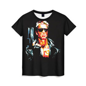 Женская футболка 3D с принтом Terminator Combat Sambo 3D в Тюмени, 100% полиэфир ( синтетическое хлопкоподобное полотно) | прямой крой, круглый вырез горловины, длина до линии бедер | терминатор