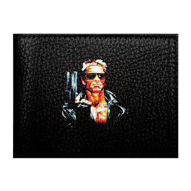 Обложка для студенческого билета с принтом Terminator Combat Sambo 3D в Тюмени, натуральная кожа | Размер: 11*8 см; Печать на всей внешней стороне | терминатор