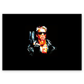 Поздравительная открытка с принтом Terminator Combat Sambo 3D в Тюмени, 100% бумага | плотность бумаги 280 г/м2, матовая, на обратной стороне линовка и место для марки
 | Тематика изображения на принте: терминатор