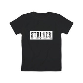 Детская футболка хлопок с принтом Stalker в Тюмени, 100% хлопок | круглый вырез горловины, полуприлегающий силуэт, длина до линии бедер | stalker | сталкер
