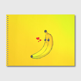 Альбом для рисования с принтом Just Banana (Yellow) в Тюмени, 100% бумага
 | матовая бумага, плотность 200 мг. | banana | банан | желтый | оранжевый | фрукты