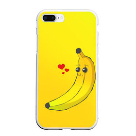 Чехол для iPhone 7Plus/8 Plus матовый с принтом Just Banana (Yellow) в Тюмени, Силикон | Область печати: задняя сторона чехла, без боковых панелей | banana | банан | желтый | оранжевый | фрукты