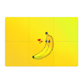 Магнитный плакат 3Х2 с принтом Just Banana (Yellow) в Тюмени, Полимерный материал с магнитным слоем | 6 деталей размером 9*9 см | banana | банан | желтый | оранжевый | фрукты