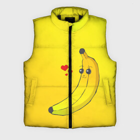 Мужской жилет утепленный 3D с принтом Just Banana (Yellow) в Тюмени,  |  | banana | банан | желтый | оранжевый | фрукты