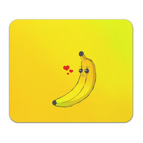 Коврик прямоугольный с принтом Just Banana (Yellow) в Тюмени, натуральный каучук | размер 230 х 185 мм; запечатка лицевой стороны | banana | банан | желтый | оранжевый | фрукты