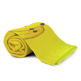 Плед 3D с принтом Just Banana (Yellow) в Тюмени, 100% полиэстер | закругленные углы, все края обработаны. Ткань не мнется и не растягивается | Тематика изображения на принте: banana | банан | желтый | оранжевый | фрукты