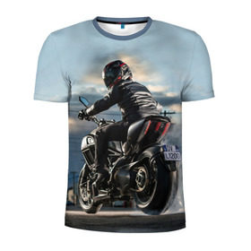 Мужская футболка 3D спортивная с принтом Ducati в Тюмени, 100% полиэстер с улучшенными характеристиками | приталенный силуэт, круглая горловина, широкие плечи, сужается к линии бедра | bike | ducati | harley | honda | moto | suzuki | yamaha | байк | мотоцикл | спорт