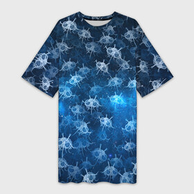 Платье-футболка 3D с принтом Летающие макаронные монстры в Тюмени,  |  | Тематика изображения на принте: галактикаб паттерн | звезды | космос | лапша | лмм | мем | пастафарианство | спагетти | тефтели | фрикадельки