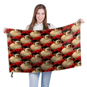 Флаг 3D с принтом Котики в Тюмени, 100% полиэстер | плотность ткани — 95 г/м2, размер — 67 х 109 см. Принт наносится с одной стороны | cat | kitten | kitty | pet | арт | животные | котики | коты | кошки | сиамские | текстура | цветы