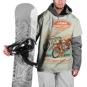Накидка на куртку 3D с принтом JAWA в Тюмени, 100% полиэстер |  | Тематика изображения на принте: bike | jawa | moto | sport | байк | мото | спорт | ява
