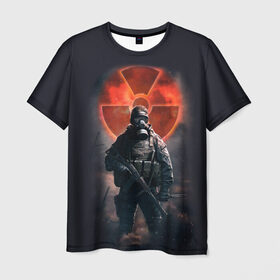 Мужская футболка 3D с принтом Stalker в Тюмени, 100% полиэфир | прямой крой, круглый вырез горловины, длина до линии бедер | stalker | сталкер