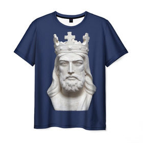 Мужская футболка 3D с принтом Король Артур в Тюмени, 100% полиэфир | прямой крой, круглый вырез горловины, длина до линии бедер | king | англия | артур | британия | великобритания | король | корона | лондон
