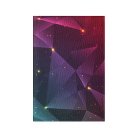 Обложка для паспорта матовая кожа с принтом Colorful triangles в Тюмени, натуральная матовая кожа | размер 19,3 х 13,7 см; прозрачные пластиковые крепления | Тематика изображения на принте: polygonal | абстракция | текстура