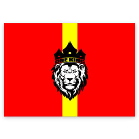Поздравительная открытка с принтом One King в Тюмени, 100% бумага | плотность бумаги 280 г/м2, матовая, на обратной стороне линовка и место для марки
 | Тематика изображения на принте: king | leo | зверь | король | кошка | лев | природа | хищник | царь