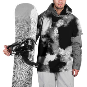 Накидка на куртку 3D с принтом Black and White color в Тюмени, 100% полиэстер |  | 