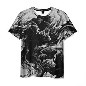 Мужская футболка 3D с принтом vortex gray в Тюмени, 100% полиэфир | прямой крой, круглый вырез горловины, длина до линии бедер | abstraction | color | spray | tie dye | абстракция | акварель | живопись | искусство | краски | текстуры