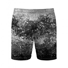 Мужские шорты 3D спортивные с принтом Чёрно белый цвет в Тюмени,  |  | Тематика изображения на принте: abstraction | color | spray | tie dye | абстракция | акварель | живопись | искусство | краски | текстуры