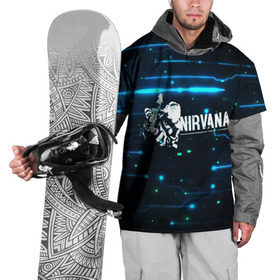 Накидка на куртку 3D с принтом Схема Nirvana (Курт Кобейн) в Тюмени, 100% полиэстер |  | Тематика изображения на принте: kurt cobain | микросхема | нирвана | плата