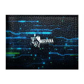 Обложка для студенческого билета с принтом Схема Nirvana (Курт Кобейн) в Тюмени, натуральная кожа | Размер: 11*8 см; Печать на всей внешней стороне | kurt cobain | микросхема | нирвана | плата