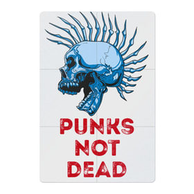 Магнитный плакат 2Х3 с принтом Punks not dead в Тюмени, Полимерный материал с магнитным слоем | 6 деталей размером 9*9 см | music | punk | rock | skull | музыка | панк | рок | череп | черепа