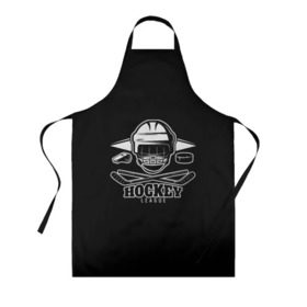 Фартук 3D с принтом Hockey! в Тюмени, 100% полиэстер | общий размер — 65 х 85 см, ширина нагрудника — 26 см, горловина — 53 см, длина завязок — 54 см, общий обхват в поясе — 173 см. Принт на завязках и на горловине наносится с двух сторон, на основной части фартука — только с внешней стороны | bandy | hockey | клюшка | коньки | лед | спорт | хоккей