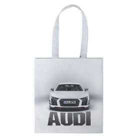 Сумка 3D повседневная с принтом Audi серебро в Тюмени, 100% полиэстер | Плотность: 200 г/м2; Размер: 34×35 см; Высота лямок: 30 см | ауди | машина