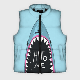 Мужской жилет утепленный 3D с принтом Обними Меня  Акула в Тюмени,  |  | hug me | shark | челюсти