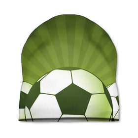 Шапка 3D с принтом Футбол без границ в Тюмени, 100% полиэстер | универсальный размер, печать по всей поверхности изделия | зеленый | игра | мяч | поле