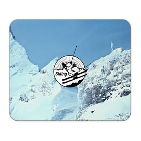 Коврик прямоугольный с принтом Лыжный спорт в Тюмени, натуральный каучук | размер 230 х 185 мм; запечатка лицевой стороны | Тематика изображения на принте: ski patrol | sport | возвышение | возвышенность | гора | горка | национальный парк | облака | склон | снег | спорт | холм