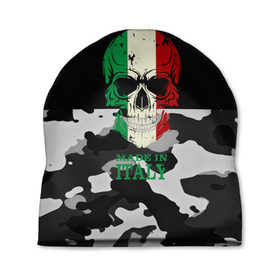 Шапка 3D с принтом Made in Italy в Тюмени, 100% полиэстер | универсальный размер, печать по всей поверхности изделия | camouflage | made in italy | skull | абстракция | города | италия | камуфляж | нация | страны | текстуры | череп